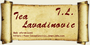 Tea Lavadinović vizit kartica
